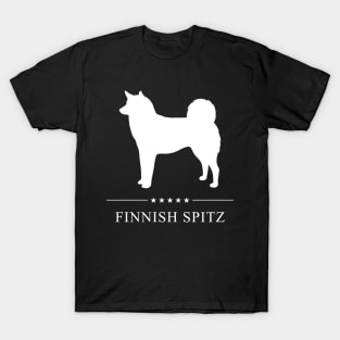 Finnish Spitz Dog White Silhouette T-Shirt